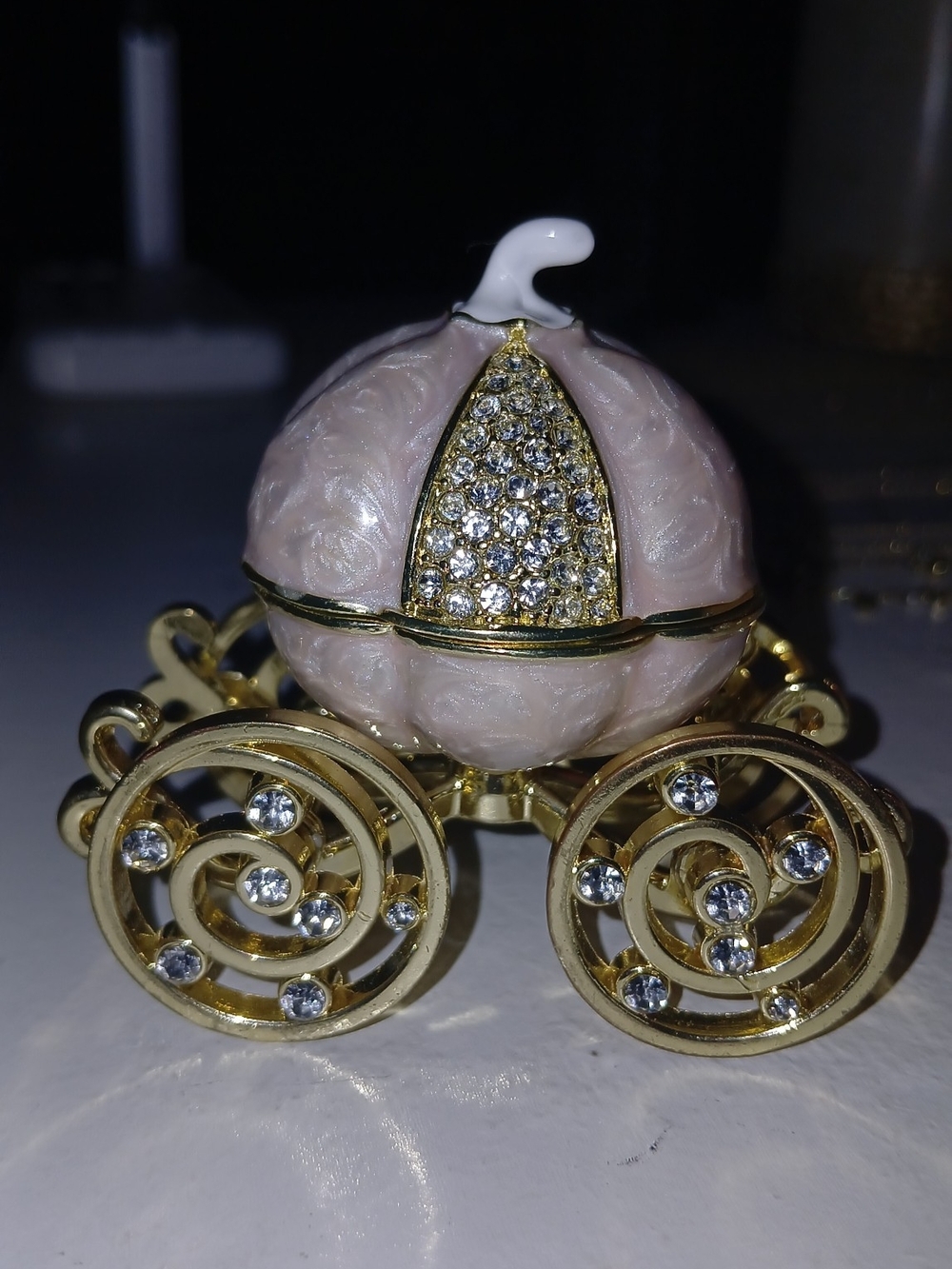 Cinderella Pumpkin Carriage Trinket Box